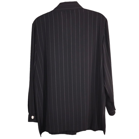 Vintage Pinstripes Classy Tunic Length Shirt - Picture 4 of 9